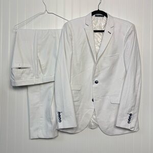Paisley & Gray Men's 2-Piece Suit White Size 38R 34W 30L Wedding Jacket Pants